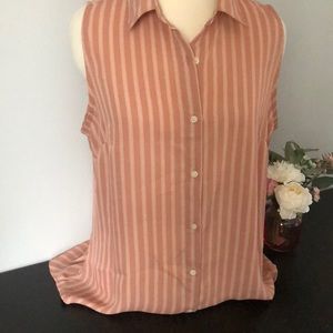 Sleeveless striped blouse